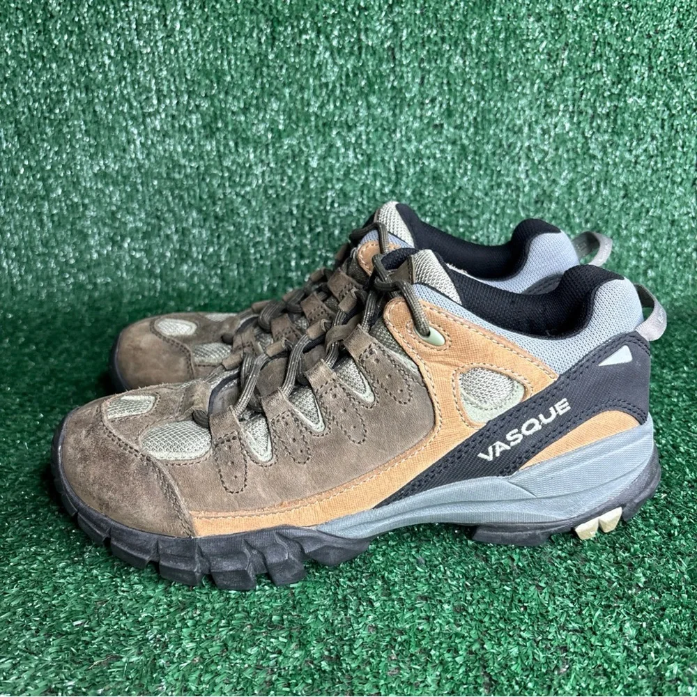 VASQUE Mantra 7317 Vibram Hiking Trail Shoes Womens Size 9 Leather Brown Outdoor
